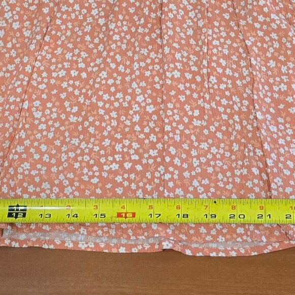 NWOT Floral Print Mini Skirt XL Smocked Waist Cottagecore BOHO Hippie Rose - Picture 8 of 9